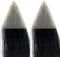 Tingyilan 2pcs Men's Sideburns Human Hair Toupee Triangle Hairpieces for Hair on the Temples, Straight Tape Hair Replacement System 15cm,Black,3x3x2cm