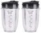 reamhome 2 Pcs 18Oz Replacement Blender Cups with Lid for Auto IQ BL480 BL642 BL450 BL682 BL480, BL490, BL640 BL680