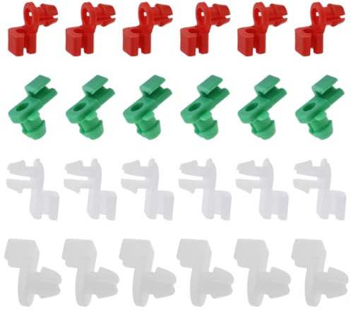 RLMVGBX 24 Pcs Car Door Lock Linkage Retainer Clips, 2-3.5mm | Universal Reinforced Plastic Car Door Lock Clips, Color-Coded 4 Sizes, Push-to-Lock for Tailgate Rod Repair