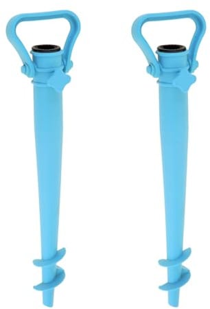 HAC24 2er Set Universal Sonnenschirmhalter Kunststoff mit Gewinde 43 x 15 x 8 cm Strand Schirmhalter Sonnenschirm Halter