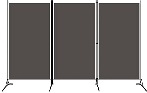 Vorraum Möbel Faltwand Raumteiler,3-TLG. Raumteiler Anthrazit 260x180 cm,Trennwand für Wohnzimmer Schlafzimmer