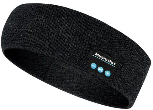 Stirnband Kopfhörer Bluetooth Sport, HiFi Stereo Tech, mit 6-10 Std Spielzeit, Schlafkopfhörer Atmungsaktives, Schweißabsorbierendes, Kopfhörer Seitlichen Reglern, Laufen Yoga Männer Frauen