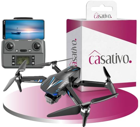Casativo Profi GPS-Drohne mit Full-HD-Kamera & 3-Achsen-Gimbal – 800m Reichweite, Live View, Follow-Me-Modus & Ersatzrotoren