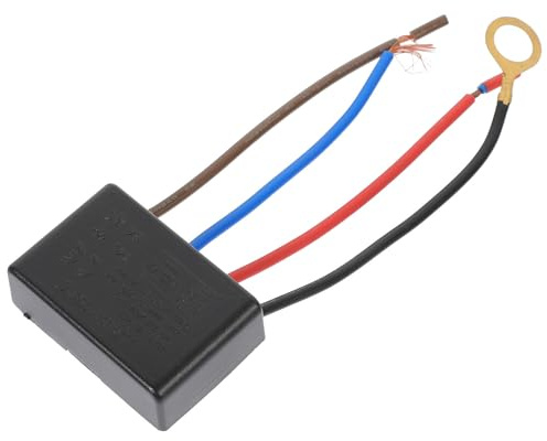 Generico Interruttore Design Semplice Touch Lampada da Tavolo per 4 Vie Dimmer con Tecnologia Rilevamento, Compatibile in Abs Nero Lampadine a Incandescenza e LED Dimmerabili