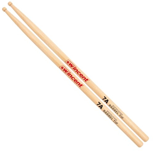 Wincent - 7A Round Tip Hickory Drumsticks (pair)