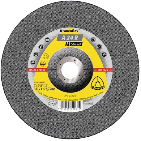 Klingspor Kronenflex 13403 A 24 R Supra Schleifscheibe - 150mm x 6mm x 22,23 - Max RPM 10.200 - vertieftes Zentrum