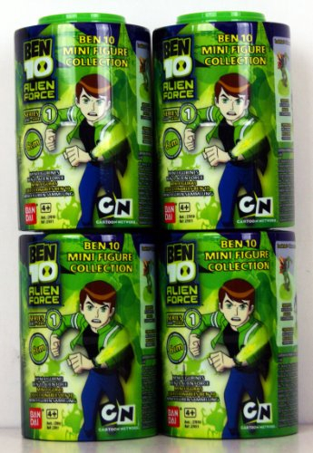 Ben 10 - Alien Force - Mini Figure - 6cm - Series 1 - 4 Figure Bundle - 27011