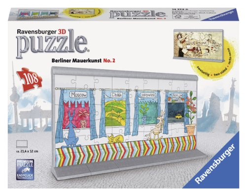 Ravensburger 12574 - Berliner Mauerkunst No.2, 108 Teile 3D Puzzle-Bauwerke
