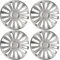 Sakura LUXURY14 Sakura Radzierblende Radkappe Set von 4 Passform Universal, Silber Metallic, 14 Zoll