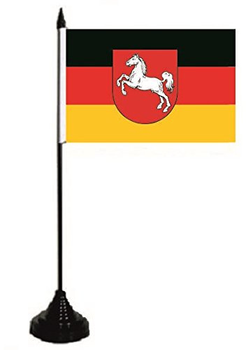 U24 Tischflagge Niedersachsen Flagge Fahne Tischfahne 10 x 15 cm
