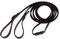 Kavalkade Schlaufzügel, mit schmalen (16 mm) Gurtband und Lederverschnallung, schwarz, 232010000200