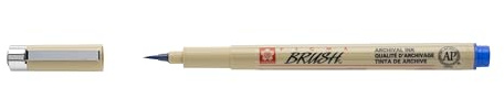 SAKURA Pigma Brush Marker - Flexible weiche Pinselspitze für Kalligrafie & Illustration - Permanente wasserfeste Tinte - Blau