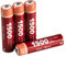 MC Power Lot de 4 Piles AAA Rechargeables NiMh 1,2 V 1500 Micro