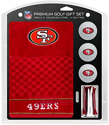 Team Golf NFL Geschenkset: Besticktes Handtuch, 3 Golfbälle und 14 Tees, dreifach gefaltetes Baumwollhandtuch, 40,6 x 55,9 cm
