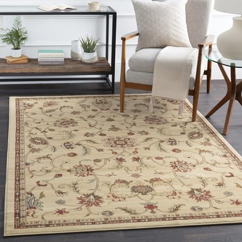 Livabliss Bekuri Oissy Vintage Rug – 160x230 cm, Beige, Brown, Red & Black