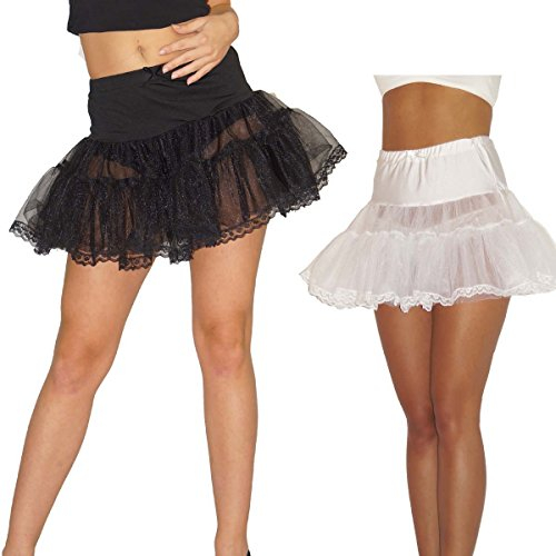 MAYLYNN 13708 - Petticoat Unterrock Tütü Tüllrock, Circa Größe 36-38, Weiss