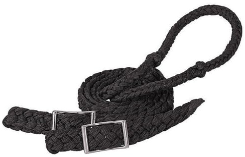 Weaver Leather Braided Nylon Barrel Rein, Black, 1/2 X 8