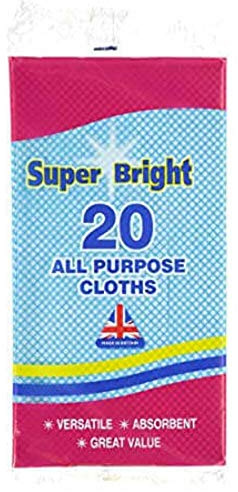 Super Bright All Purpose Large Cloths 20pc
