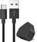 IWIO 3 Pin UK USB Mains Charger Adapter 1000 mAh / 1 AMPwith USB 2.0 Micro USB Sync and Charge Cable 1 Meter compatible with Alcatel U5 - BLACK