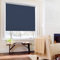 Verdunklungsrollo ohne Bohren Rollos für Fenster B115 x H170 cm (Stoffbreite 110cm) Dunkelblau Thermo Rollo Klemmfix Verdunkelungsrollo Seitenzugrollo Sicht-und Sonnenschutz Wandmontage