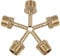 X AUTOHAUX 4mm Tubo Flessibile ID x 1/4'' NPT Maschio Ottone Raccordo Portagomma per Auto 5pz
