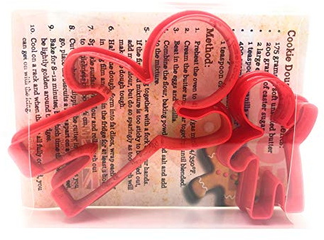 Gingerbread Man Waving Cookie Cutter Set of 2, Biscuit, Pastry, Fondant Clay Cutter