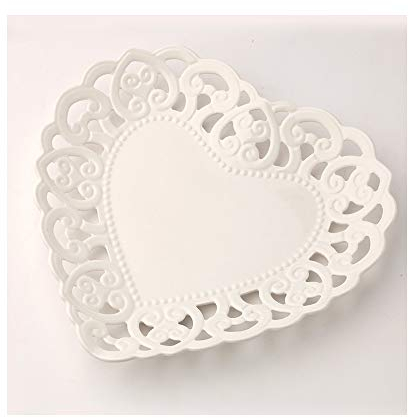 Hervit Piatto Cuore Porcellana TRAF.25CM