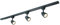 1m Long Adjustable Ceiling Track Spotlight Kit – Matt Black – 3X 7W MAX GU10 Lamp Bulbs Required - Kitchen Shop Corridor Downlight – Modern Dimmable Multi-Light Moving Rail System Fitting