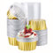EUSOAR Aluminum Muffin Cups with Lid, 100pcs 5oz Muffin Liners Cups with Lids, Disposable Foil Ramekins, Aluminum Cupcake liners, Creme Brulee Ramekins, Aluminum Foil Cupcake Baking Cups Holders Pans