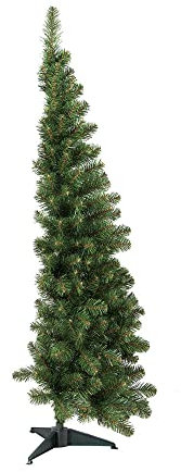 DMORA Albero di Natale Aosta, Mezzo Albero da parete artificiale extra folto, Albero effetto reale in PVC, 361 rami, Altezza cm 180