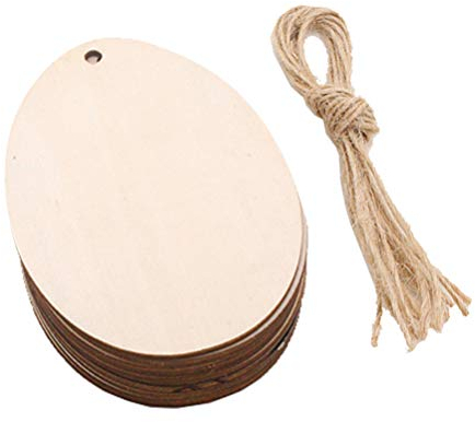 PRETYZOOM 20 Stück Ostern Anhänger Holzdeko Holzscheiben Holz Ostereier Osterhasen Blumen Eier Hasen Figur Streudeko Osteranhänger Holz Osterdeko Dekohänger DIY Basteln Baumschmuck