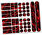 Finest Folia 34 Teiliges Fahrrad Rahmen Schutzfolie Folie Aufkleber Schutz MTB BMX Kette Lackschutzfolie R159 R160 (12 Future Neon Rot)
