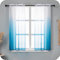 GIRASOLE HOME Coppia Tende Voile Semi Trasparenti Colore Sfumato Bianco e Azzurro Tenda per Soggiorno Camera Cameretta Cucina e Interni 2 Pannelli con Tasca 70x140cm
