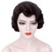 REEWES Kurze 1920er Perücke Fingerwellenperücke Lockige Kurze Perücke Vintage Perücken für Frauen Damen Synthetische Vollperücken Cosplay Kostüm Fancy Dress Flapper Perücke (Braun)