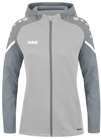 JAKO Damen Kapuzenjacke Performance, Soft Grey/Steingrau, 38