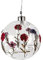 Hänger LED Kugel mit Strohblumen | Fensterhänger mit Licht | 12 cm | Batterie Timer