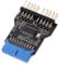 MZHOU USB 3.0 9PIN a USB2.0 9PIN Tarjeta Adaptador de Enchufe del Panel Frontal, USB 3.0 Placa Base 19PIN a Doble Tarjeta de xpansión de Interfaz de 9 Pines