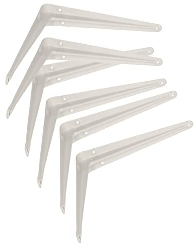 KOTARBAU® 6er Set Regalwinkel 250x200 mm Regalträger Regalhalter für Wandmontage Weiß
