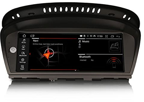 Erisin 8-Core 4GB+64GB 8.8 Android 14 Car Stereo Bluetooth for BMW 3/5/6 Series E90 E91 E92 E93 E60 E61 E63 E64 CCC System Support GPS Sat Nav CarPlay Android Auto DAB+ WiFi 4G iDrive DVR USB Canbus