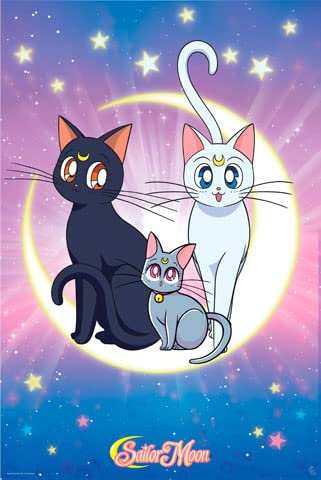 empireposter Sailor Moon - Luna, Artemis & Diana - Manga TV-Serie Poster - Grösse 61x91,5 cm