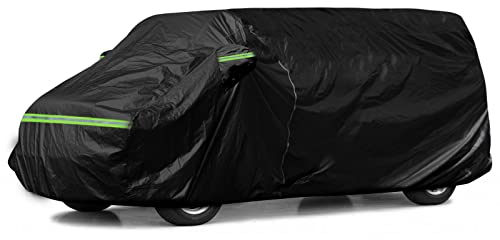 Auto Abdeckung Vollgarage Autoplane für VW Transporter T4 1995-2004, Wasserfest Autoabdeckung Komplett LWB, Große Autoabdeckung mit Reißverschluss an der Seitentür