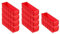 SparSet 10x Rote Industriebox 300 S | HxBxT 8,1x9,1x30cm | 1,6 Liter | Sichtlagerkasten, Sortimentskasten, Sortimentsbox, Kleinteilebox