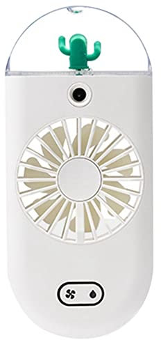 SRMAN Ventilateur Brumisateur Portatif, Ventilateur Brumisateur Personnel Rechargeable, Ventilateur Brumisateur à Piles pour L'ExtéRieur Blanc