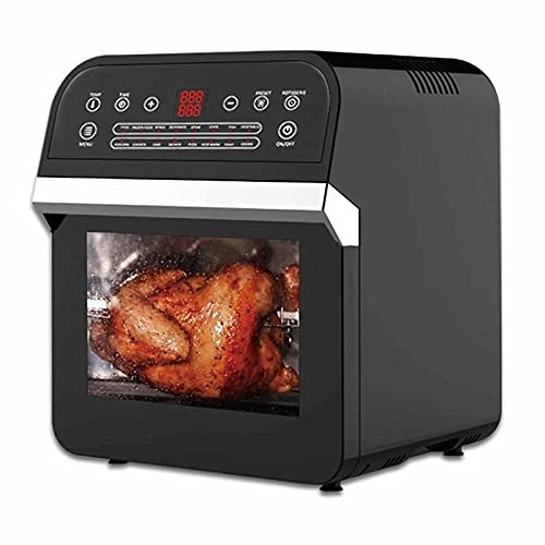 Air Fryer 12L 1600W Air Fryer Oven Toaster Rotisserie And Dehydrator With LED Digital Screen for Reheat or Grill (Color : Black, Size : 12L) (Black 12L) (Black 12L) Comfortable anniversary