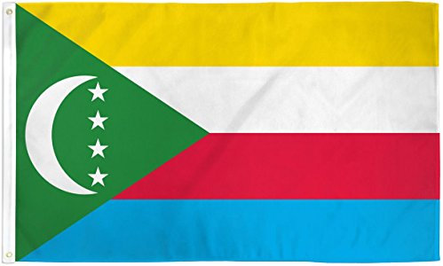 Drapeau des Comores 9,5 x 1,5 m (sans mât) Drapeau des Comores en poly – Drapeaux internationaux