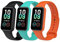 BRLYYOE 3 Pezzi Cinturini Compatibili con Amazfit Band 7, Lunghezza Regolabile Amazfit Band 7 Braccialetto in Silicone Colorati di Ricambio Cinturino per Amazfit Smart Band 7