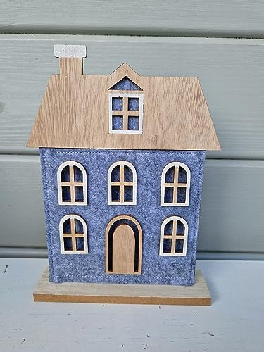 Arinosa Dekohaus Weihnachten Holz Filz Grau Weihnachtsdeko 17x4xH23cm
