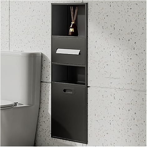 Acier Inoxydable Niche De Douche, Imperméable Niche Insérée Dans Le Mur, Encastré Papier Toilette Étagère Pour Poubelle Pour Le Rangement De La Salle De Bain Shampooing Articles De Toilette ( Color :