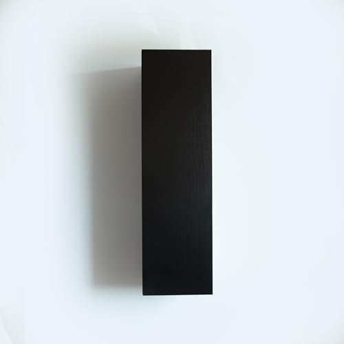 PLATAN ROOM Badezimmer Hängeschrank Wandschrank 105/ 160cm hoch Badhängeschrank mit Fronten in Hochglanz und Push-to-Open Funktion (Schwarz Matt/Schwarz Matt, 105 x 30 x 32)