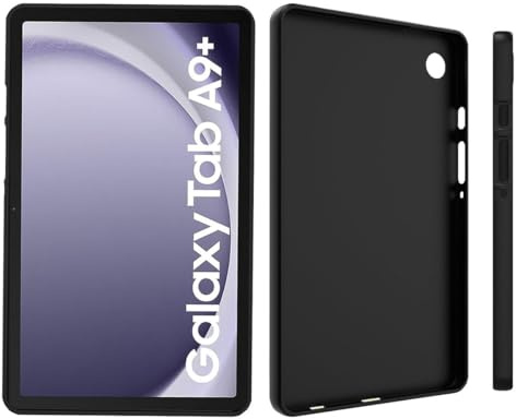 Wigento Für Samsung Galaxy Tab A9 Plus Schwarz Tablet Tasche Hülle Case TPU Silikon dünn